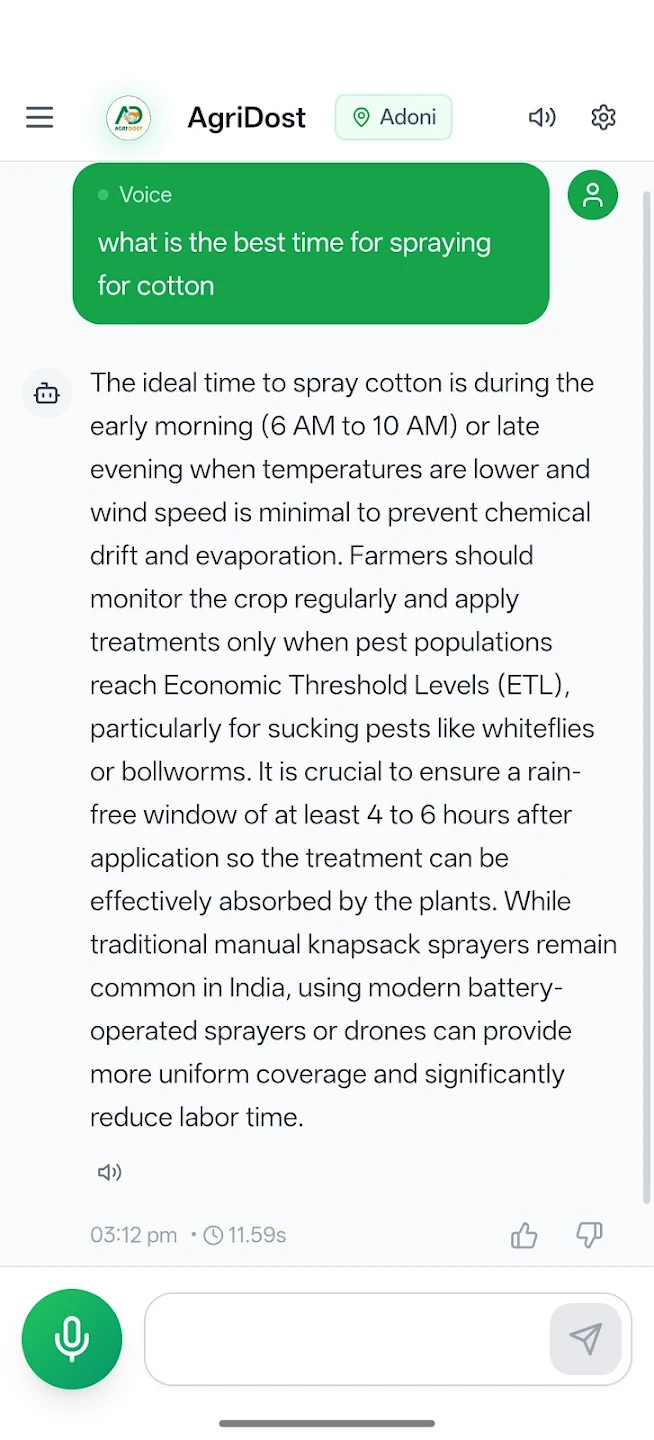 Agri Dost Crop Advisory - English